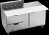 Thumbnail image #6 for Beverage-Air SPED60HC-08C-2 60-Inch Two-Section Refrigerated Sandwich Prep Table with 1 Door, 2 Drawers, 8-Pan Top and 17-Inch Cutting Board