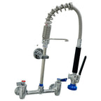 Thumbnail image #1 for Fisher 70000 Mini Pre-Rinse Faucet Assembly, 8-Inch Backsplash Wall Mount, Spring Gooseneck, Spray Valve