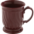 Thumbnail image #1 for Dinex Turnbury DX300061 Insulated Pedestal Base Plastic Mug, 8 oz, Polypropylene, Cranberry