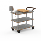 Thumbnail image #1 for Steelite Mogogo, Roll'n MGCRNX03GSXX Mixology Service Cart, Gray Slate, 41-1/2"W x 21"D x 40-1/2"H