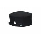 Thumbnail image #1 for Chef Works DFBB-BLK-0 Black Poly/Cotton Chef Beanie with Cool Vent Mesh Top and Adjustable Closure