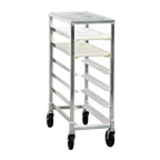Thumbnail image #1 for New Age 1340 Mobile Aluminum Platter Rack, 6-Capacity, End Loading, for 10" x 30" Platters