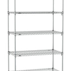 Thumbnail image #1 for Metro Super Erecta SA-3660C-86-S5 Super Adjustable Wire Stationary Starter Shelving Unit, 60"W x 36"D x 86"H, 600 lb. capacity per shelf, 2000 lb.