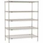 Thumbnail image #1 for Metro Super Erecta SE-2472S-63-S5 Stationary Starter Wire Shelving Unit, 72"W x 24"D x 63"H, 600 lb. capacity per shelf, 2000 lb. capacity per unit