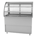 Thumbnail image #1 for RPI Industries Vienna VICD3-27-R-CV-SC-FD Self-Service Refrigerated Deli Display Case, 44-3/8"W, Curved Glass, Bottom-Mount Refrigeration