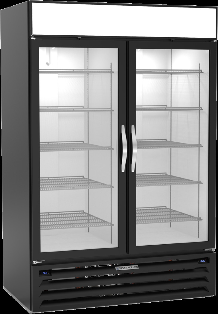 Product image #6 for Beverage-Air MarketMax Dual-Temp 2-Section Reach-In Glass Door Refrigerator/Freezer Merchandiser, 52 Inch, Bottom Mount