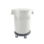 Thumbnail image #1 for Thunder Group PLTC020W 20-Gallon Round White Plastic Trash Can with Integrated Handles