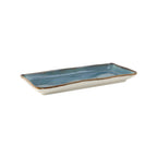 Thumbnail image #1 for Tuxton China Artisan GGE-550 Rectangular Ceramic Tray, 11-5/8" x 5-1/8" x 1-1/8"H, Azure 1 Dozen