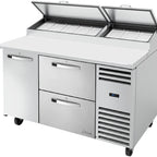 Thumbnail image #2 for True Mfg. - General Foodservice TPP-AT-60D-2-HC~SPEC3 60.25-Inch Pizza Prep Table, 1 Door, 2 Drawers, Self-Contained Refrigeration