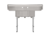 Thumbnail image #6 for KoolMore 54-Inch Three-Compartment Stainless Steel Commercial Sink with Dual Drainboards and Faucet