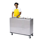 Thumbnail image #1 for Lakeside Manufacturing Adjust-a-Fit 952 Mobile Unheated Dish Dispenser, Enclosed Base, 3 Compartments