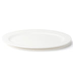 Thumbnail image #1 for Browne USA Foodservice Foundation 5630118 Oval Plate, Wide Rim, 11-3/4 x 8-1/2 in, White Vitrified High-Alumina Porcelain 1 Dozen