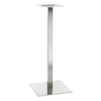 Thumbnail image #1 for G & A Commercial Seating GS Series GSH1818 Bar-Height Stainless Steel Table Base, 18" x 18" Spread, 2-1/4" Diameter Column, Brushed Finish
