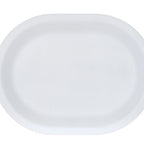 Thumbnail image #1 for Cal-Mil Isla 26123-1612-15 Wide Rim Oval Melamine Plate, 16" x 12", Matte White Case of 3