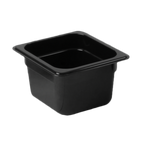 Thumbnail image #1 for Thunder Group PLPA8164BK 1/6 Size Polycarbonate Food Pan, 4" Deep, Black Case of 48