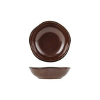 Thumbnail image #1 for Tuxton China Artisan GAR-060 Free-Form Ceramic Fruit Dish, 5-1/2 oz, 4-3/4"W x 1-1/4"H, Red Rock Case of 2 Dozen