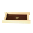 Thumbnail image #1 for Thunder Group Y-75 Shoyu Sauce Holder Tray, 9 x 5 in, Handleless Shiraki Wood, Brown, 1 Compartment Case of 36