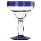 Thumbnail image #1 for Libbey Aruba 92308 Margarita Glass, 12 oz., Stemmed, Cobalt Blue Rim and Foot