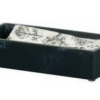 Thumbnail image #1 for Cal-Mil 1234-124 Rectangular Resin Napkin Holder, Black Marble, 4.25"W x 8.25"D x 2"H
