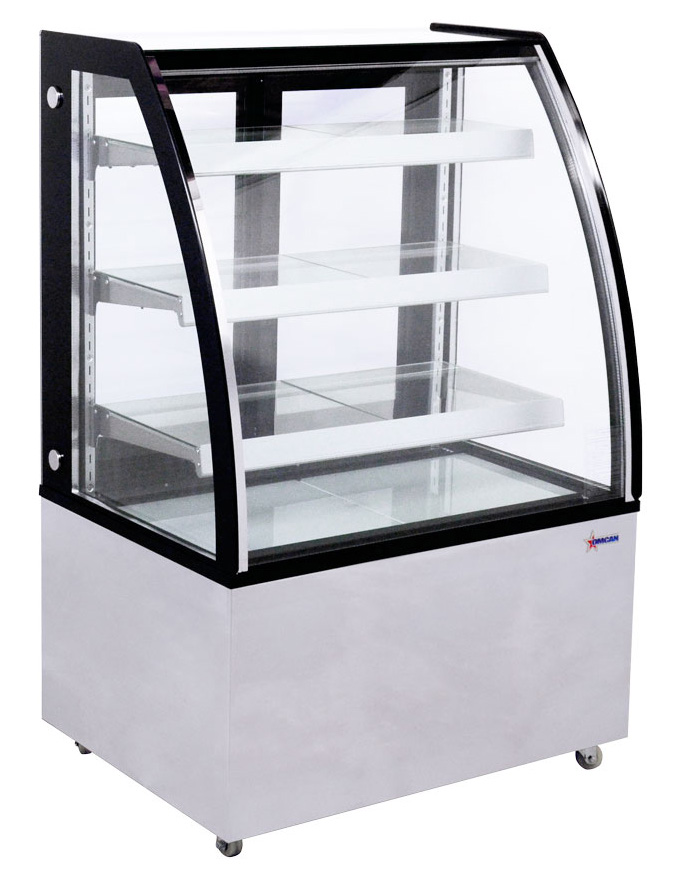 Product image #5 for 36-Inch Curved Glass Full-Service Refrigerated Display Case with 3 Adjustable Shelves