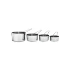 Thumbnail image #1 for CAC China MC1S-4SET Stainless Steel Measuring Cup Set, 4-Piece, Wire Handles Case of 48