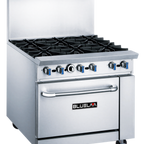Thumbnail image #1 for Blue Air FSE LLC Blue lava (Blue air) BLR36-6B 36-in Gas Range with 6 Open Burners, Standard Oven, Stainless Steel, Hi-Shelf