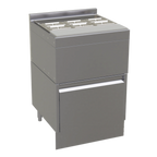 Thumbnail image #1 for Glastender, Inc. Elevation E-ICP-24 Ice-Chilled Cocktail Prep Station, 24"W, Stainless Steel, 6-Pan Garnish Rail, Bottle Rail