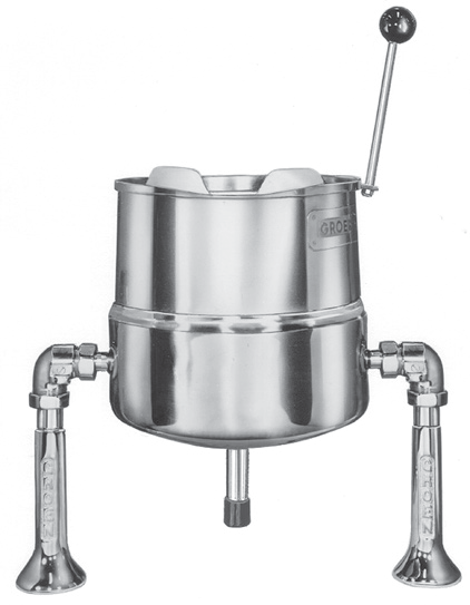 Product image #1 for Groen TDA/1-40 Tabletop Hand-Tilt Direct Steam Kettle, 40 Quart, 2/3 Jacket, Stainless Steel