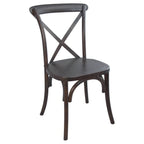 Thumbnail image #1 for Flash Furniture X-BACK-W Stackable X-Back Side Chair with Walnut Veneer Seat