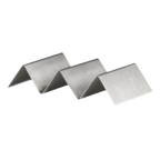 Thumbnail image #1 for Steelite International Creations 7600CV007 Stainless Steel Satin Taco Holder for 2 or 3 Tacos, 6.125" x 3.25" x 1.25" Case of 4 Dozen