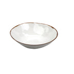 Thumbnail image #1 for G.E.T. GET B-353-RM Round Melamine Serving Bowl, 11 qt, 18" Diameter, Cream with Brown Speckles Case of 3
