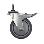Thumbnail image #1 for CAC China BTUC-179CB Rigid Brake Plate Caster, 5–6 in Diameter Case of 12