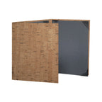Thumbnail image #1 for Risch Vino VINO-3V 8.5X11 Padded Faux-Cork 3-View Fold-Out Menu Cover, 8-1/2" x 11" Case of 25