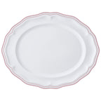 Thumbnail image #1 for Steelite International Folio, Porcelain 62578FP817 Porcelain Oval Platter, 13" x 10.5" x 1", Adelina Double Line Rose 1 Dozen