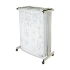 Thumbnail image #2 for Alpine Industries ADI615 Expandable Mobile Blueprint Plan Center, 51"H, Tubular Construction, Grey, 4 Casters