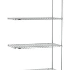 Thumbnail image #1 for Metro Super Erecta SE-2454C-86-A4 Chrome Wire Add-On Shelving Unit, 4 Shelves, 54"W x 24"D x 86"H
