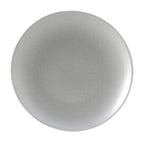 Thumbnail image #1 for Tuxton China Zion VGA-090 9-Inch Round Coupe-Rim Porcelain Plate, Matte Gray Case of 2 Dozen