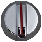 Thumbnail image #1 for AllPoints Foodservice Parts & Supplies Mavrik 221646 Burner Valve Knob, Cast Aluminum, 2-1/2" Diameter, 1/4" D-Stem, Flat Up