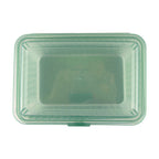 Thumbnail image #2 for Dinex DXEC-11-1-JA Reusable Rectangular Half-Size Polypropylene Container, Jade, 9 x 6-1/2 x 2-3/4 in
