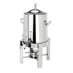 Thumbnail image #1 for Eastern Tabletop Pillard 3143B Squared Stainless Steel Coffee Urn, 3 Gallon, Canned Heat, Brushed Finish, with P2 Legs
