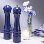 Thumbnail image #2 for Chef Specialties Autumn Hues 10700 10-Inch Cobalt Blue Wood Pepper Mill and Salt Shaker Set