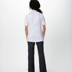 Thumbnail image #2 for Chef Works CBZ04W-WHT-S Women's Chef Coat, Raglan Short Sleeve, Center Zipper, White, Size S