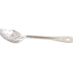 Thumbnail image #1 for Alegacy Foodservice Products Renaissance 4772 15" Perforated Serving Spoon, Grooved Handle, 18/8 Stainless Steel Case of 12