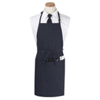 Thumbnail image #1 for Chef Revival CL3PBIAELNV Navy Blue Polyester Bib Apron, 26 x 31 in, 4 Pockets, Adjustable Neck Strap Case of 12