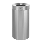 Thumbnail image #1 for Alpine Industries ALP475-27 27-Gallon Round Stainless Steel Trash Can, Open Top, Silver, 16 x 16 x 32 in.