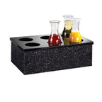 Thumbnail image #1 for Cal-Mil 707-12 Acrylic Carafe Collar, 12 x 20 in, 6 Holes, Black