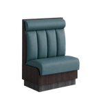 Thumbnail image #1 for ATSMFG ATS AT&S-ASD-KR42-6CHHR GR8 Karender Deuce Booth, single, 30" long x 42" high, 6-channel with Headroll back, Upholstery and foam fitted over a