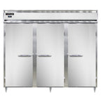 Thumbnail image #1 for Continental Refrigerator Designer Line D3RENSS Three-Section Wide Reach-In Refrigerator, Solid Hinged Doors, Stainless Steel
