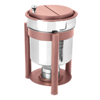 Thumbnail image #1 for Eastern Tabletop 3107PLCP Marmite Soup Chafer, 7 qt, Stainless Steel, Copper Finish, Hinged Lid
