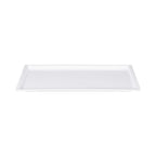 Thumbnail image #1 for G.E.T. Stratus - EGS M147-W White Melamine Rectangular Serving Platter, 14 x 7 x 1 in Case of 4